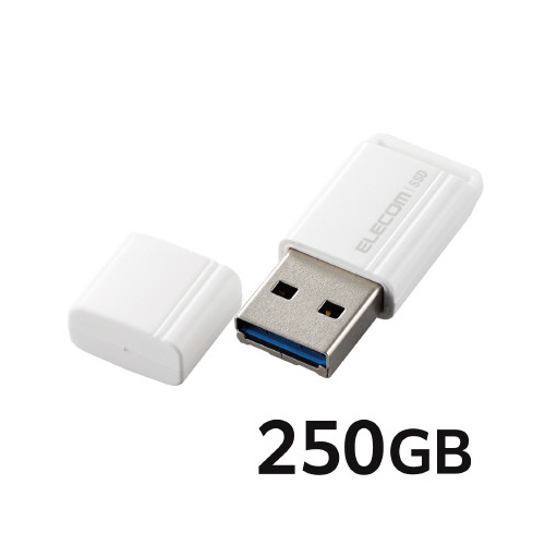 エレコム 外付けポータブルＳＳＤ　２５０ＧＢ　白 ESD-EXS0250GWH