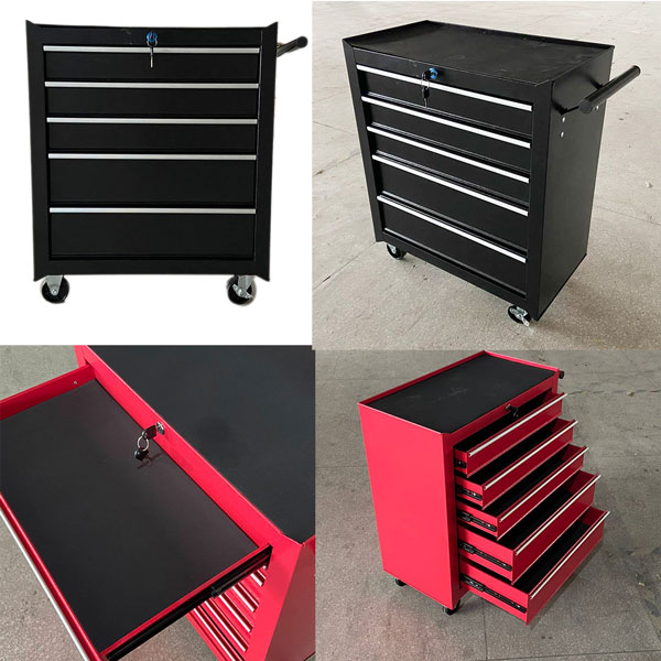 赤/ 黒選択 5段 ツールボックスキャビネットロック鍵付き ツールボックス ローラー 工具箱 ツールキャビネット 工具収納 ストッパー付きキャスターの通販は 赤/ 黒選択 5段 ツールボックスキャビネットロック鍵付き ツールボックス ローラー 工具箱 ツールキャビネット 工具収納 ストッパー付きキャスターの通販は