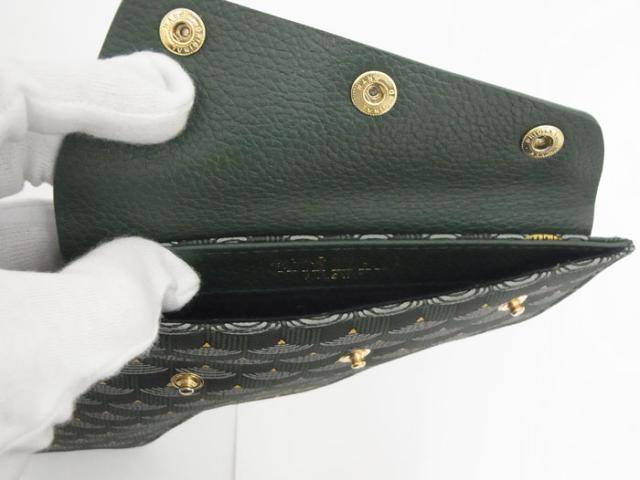 【未使用 新品】 フォレルパージュ FAURE LE PAGE ピストル型 アクセサリーポーチPM グリーン×イエロー_3
