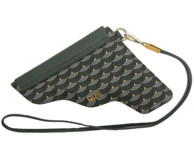 【未使用 新品】 フォレルパージュ FAURE LE PAGE ピストル型 アクセサリーポーチPM グリーン×イエロー_1