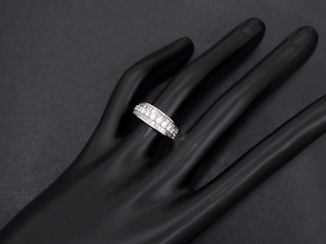 【美品】【中古】 K18WG ダイヤモンド 0.78ct リング 指輪 ホワイトゴールド 日本サイズ 約 11号 サイズ直し無料