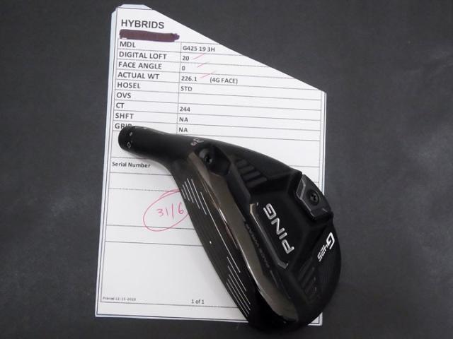 PING ピン G425 2021 ツアープロトタイプ PGAツアープロ支給品 CT244 3H ハイブリッドヘッド_5