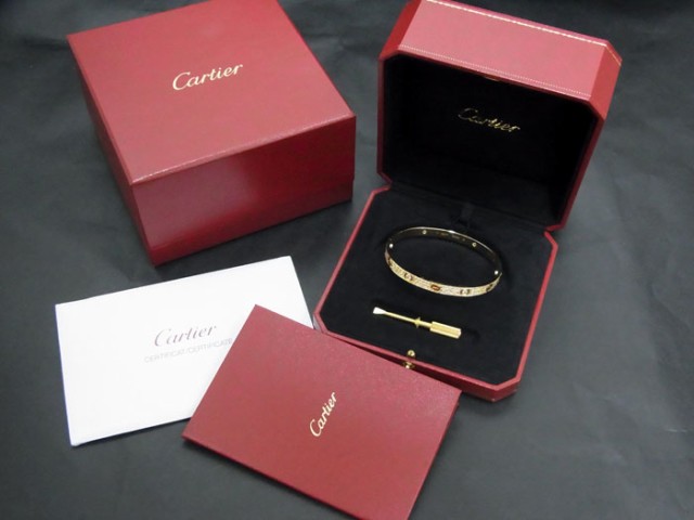 中古】 CARTIER カルティエ ラブブレス ハーフダイヤ アフターパヴェ ...