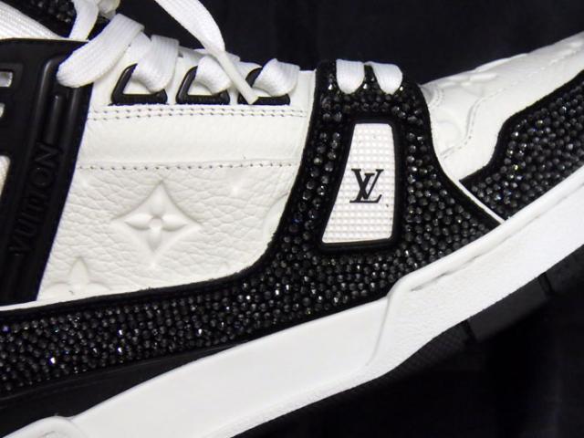 ルイヴィトン　トレイナーライン スニーカー 1ABM0C スワロフスキー LOUIS VUITTON 新品同様 S品 ルイヴィトン 2023 LV Trainer