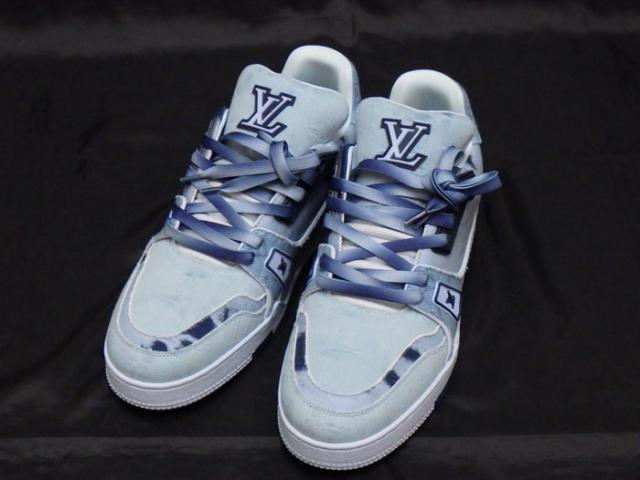 【未使用 S品】 ルイヴィトン 2024年 1ACVNF トレイナーライン スニーカー メンズ サイズ 8.5 日本サイズ 27cmの通販は 92,400円