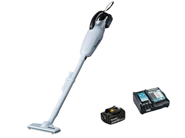 【未使用 S品】 マキタ makita 充電式クリーナ CL180FDRFW ホワイト セット品 バッテリ1個 充電器付き