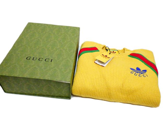 中古】【美品】 GUCCI adidas コラボ グッチ アディダス メンズ ニット