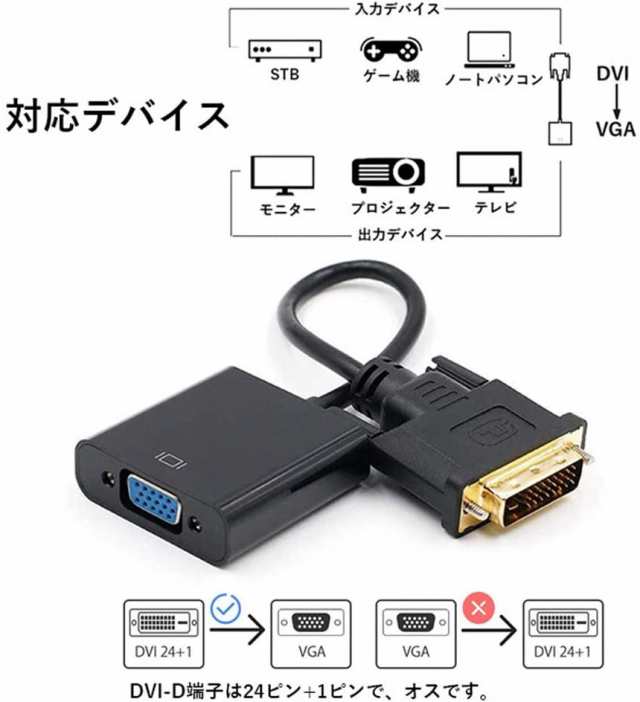 全商品オープニング価格 DVI - VGA変換アダプタ DVI-I 24+5 オス VGA メス 変換アダプター _ marinathemoss.com