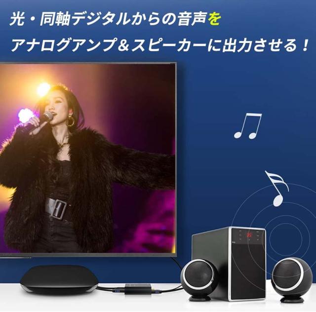 デジタル Dac アナログ 変換器 光 同軸入力 Rca 3 5mmステレオ出力 オーディオ 変換器 光デジタル アナログ 変換 Daコンバーター Digitの通販はau Pay マーケット E Finds