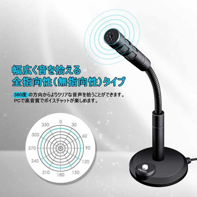 Pc用マイク Usbマイク コンデンサーマイク 卓上 パソコン スポンジ 付き 360 集音 カラオケ 録音 生放送 ゲーム実況 Web会議 オンラインの通販はau Pay マーケット E Finds