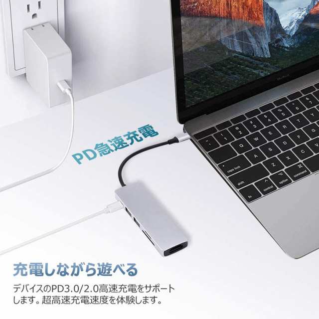 USB C ハブ Switch HDMI USB Type C ハブ 6in1 MacBook Pro/Air USB3.0 ハブ 6ポート 4K  HDMI出力 100W PD急速充電 SDu0026Micro SDカードリの通販はau PAY マーケット - e-finds | au PAY  マーケット－通販サイト