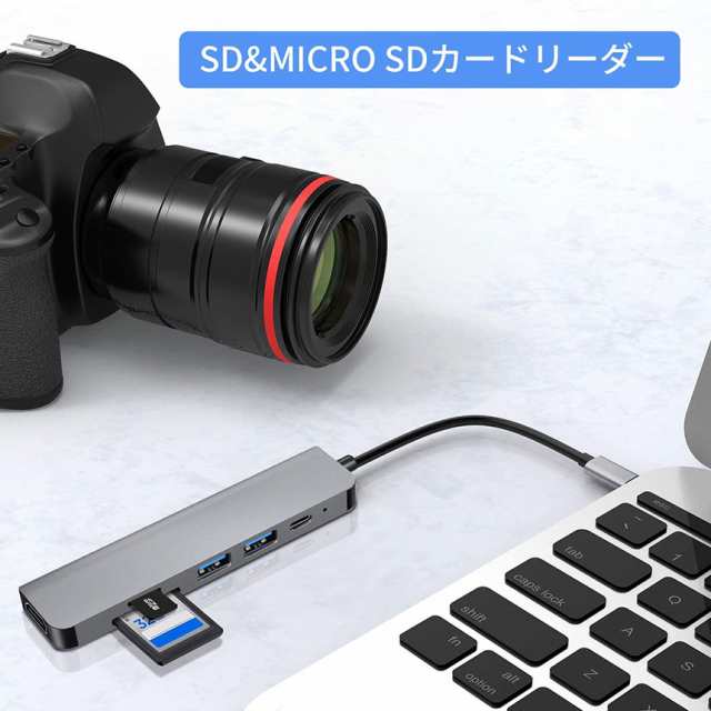 USB C ハブ Switch HDMI USB Type C ハブ 6in1 MacBook Pro/Air USB3.0 ハブ 6ポート 4K  HDMI出力 100W PD急速充電 SDu0026Micro SDカードリの通販はau PAY マーケット - e-finds | au PAY  マーケット－通販サイト