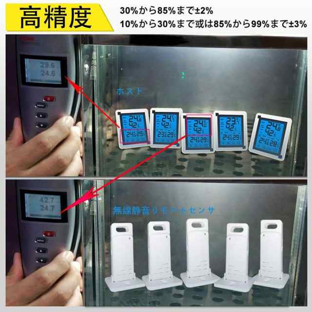 温度計 温湿度計 デジタル 温湿度計 外気温度計 ワイヤレス 外気