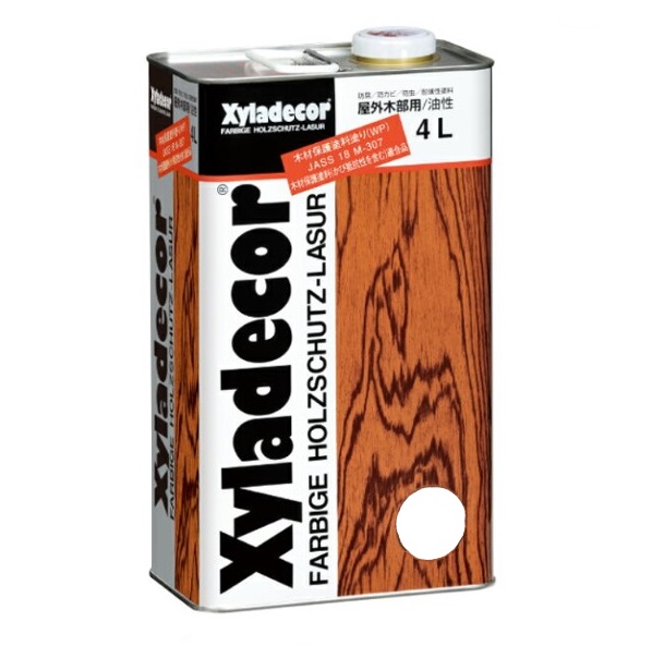 キシラデコール 各色 4L 注ぎ口(舌付き添い人)【大阪ガスケミカル株式会社】油性 木部 防御することえの具 材木甲板 木 露天 貯蔵 殺虫剤 えの具