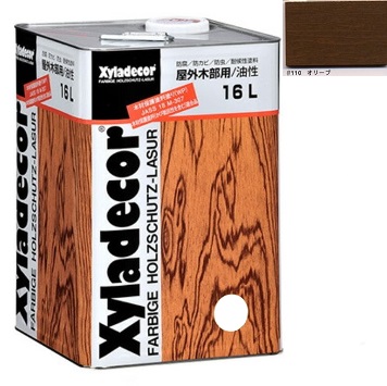 キシラデコール ＃110オリーブ 16L 注ぎ口(ベロ付き)【大阪ガスケミカル株式会社】油性 木部 保護塗料 ウッドデッキ 木 屋外 防腐 防虫 塗料