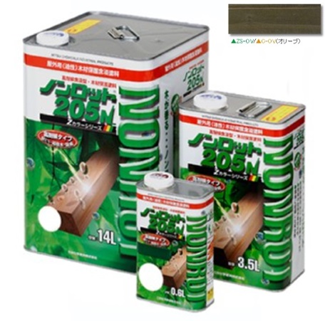 ノンロット205Ｎ Ｚカラーシリーズ 14Ｌ オリーブ 注ぎ口(ベロ付き)【三井化学産資】
