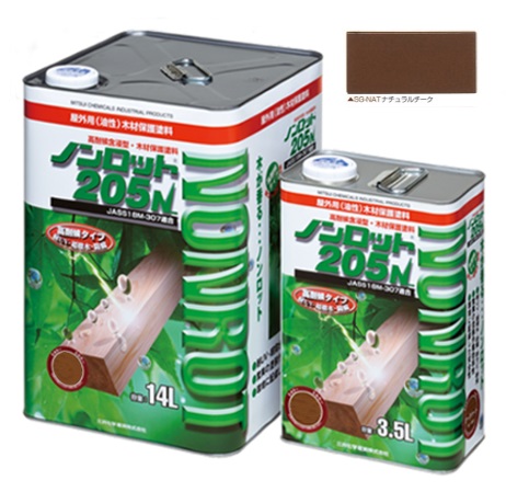 ノンロット205N Sカラーシリーズ 14Ｌ ナチュラルチーク【三井化学産資】の通販は