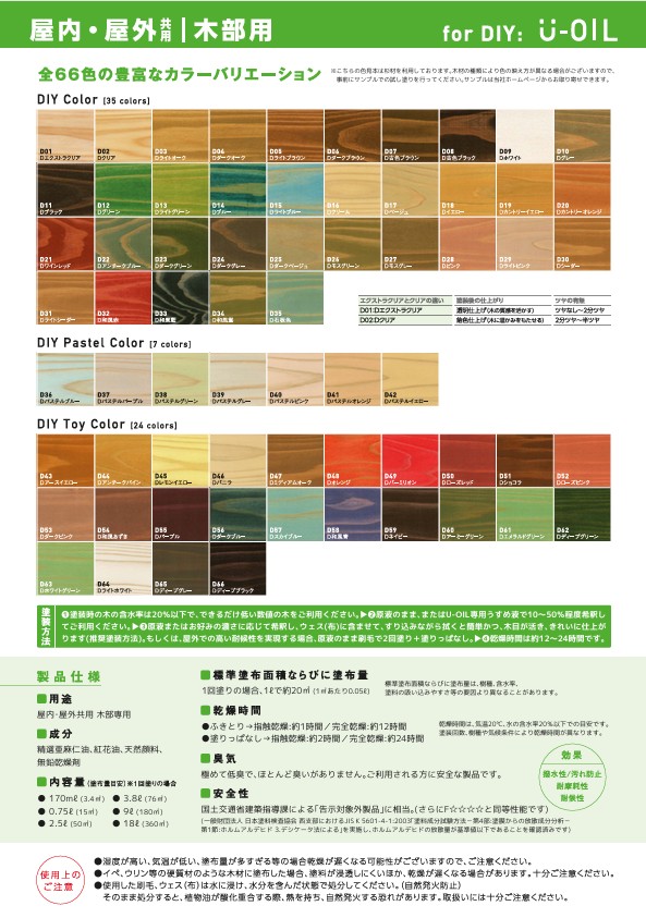 U-OIL　for DIY　ディープグリーン（D62）3.8L【株式会社シオン】屋内・屋外共用　木部用_2