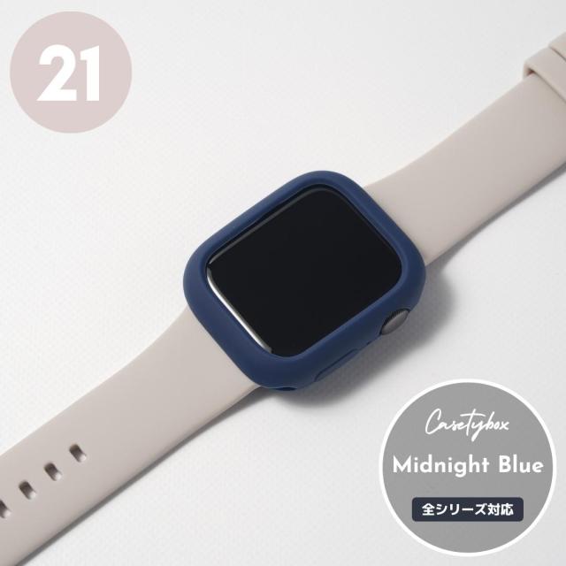 Apple Watch 本体(ブラック)+保護ケース(ネイビー シリコン