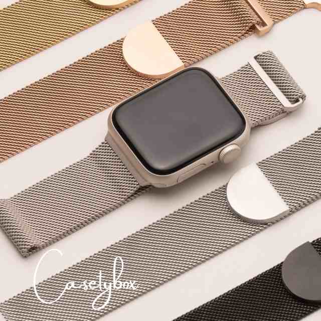 アップルウォッチ マグネットバンド ベルト Applewatch 38mm 黒 - 時計