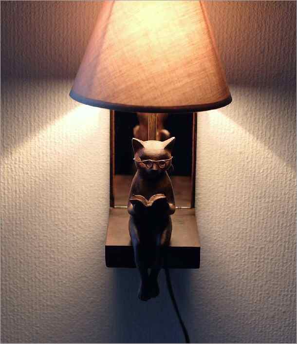新品 ウォールランプ 猫 ネコ ランプ 読書 親子ネコ 壁掛け照明 鏡 ミラー インテリア 照明 雑貨 ライト 壁掛け照明 おしゃれ モダン