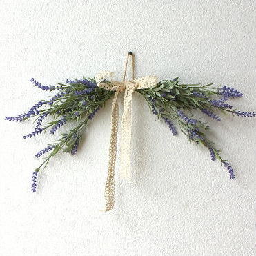 フェイクグリーン 壁飾り インテリア 造花 おしゃれ ナチュラル 人工観葉植物ラベンダースワッグの通販はau Pay マーケット ギギliving