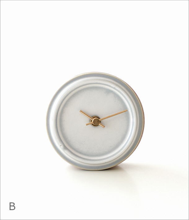 置き時計 おしゃれ アナログ 陶器 かわいい シンプル 美濃焼 日本製 焼き物 文字盤なし 数字なし 丸い 陶器とウッドの置時計 3カラーの通販はau Pay マーケット ギギliving