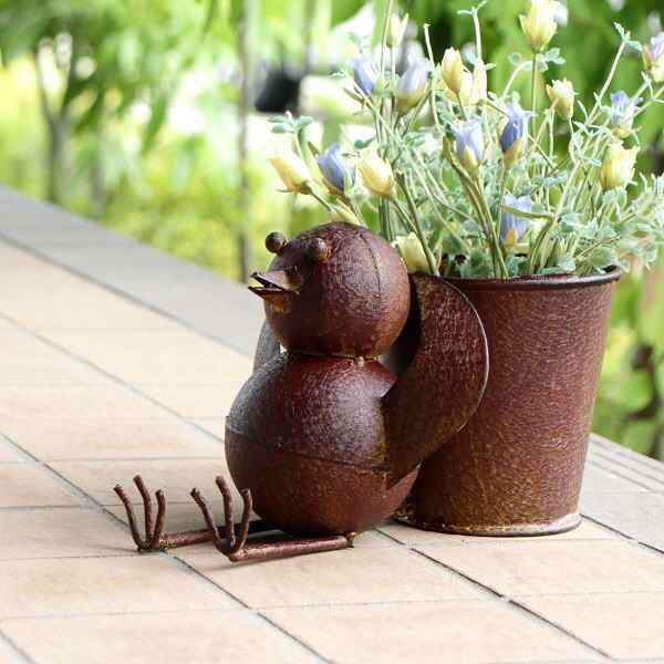 カバ　花鉢　ガーデン　可愛い　花器　置物
