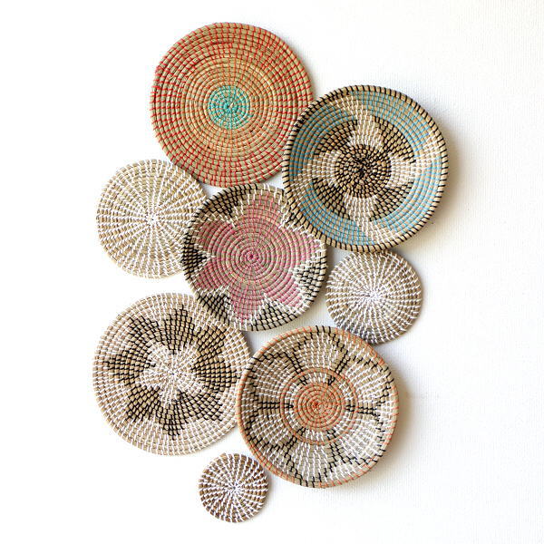 壁飾り 壁掛け おしゃれ インテリア オリエンタル トレイ トレー 玄関 リビング ウォールデコ シーグラス 壁掛けデコトレーセット Eの通販は