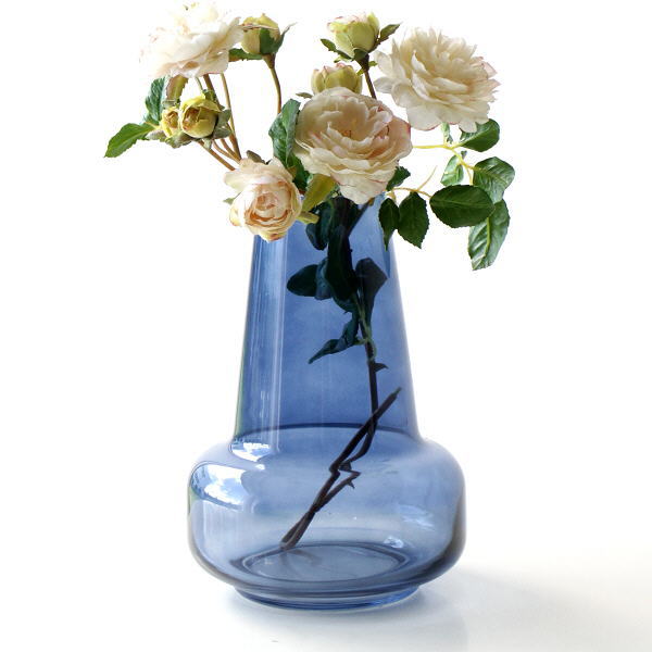 花瓶 フラワーベース おしゃれ ガラス 大きめ 花器 モダン ガラスベース ボトルベース シンプル 花 ビッグガラスベース ブルーの通販はau Pay マーケット ギギliving