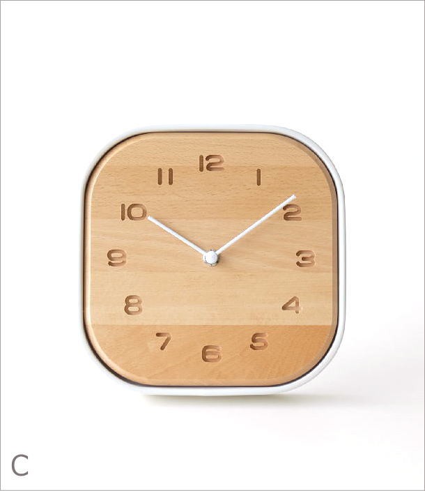 置き時計 置時計 壁掛け 卓上 おしゃれ 木製 陶器 天然木 無垢 小さい 
