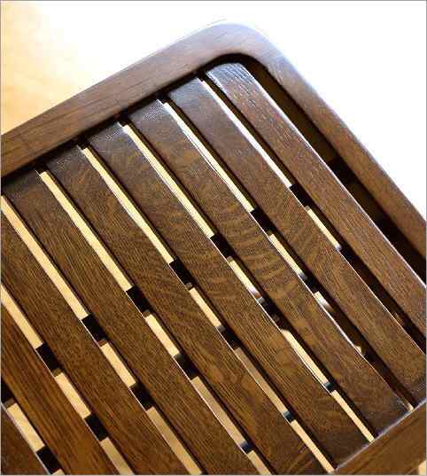 オーク無垢材 折りたたみ椅子 天然木製 フォールディングチェア