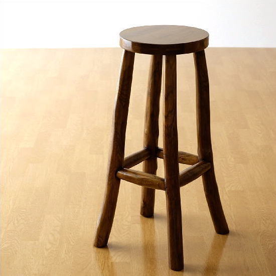 スツール 木製 おしゃれ 無垢 天然木 ハイスツール カウンターチェア カウンタースツール 完成品 チーク原木スツールlの通販はau Pay マーケット ギギliving