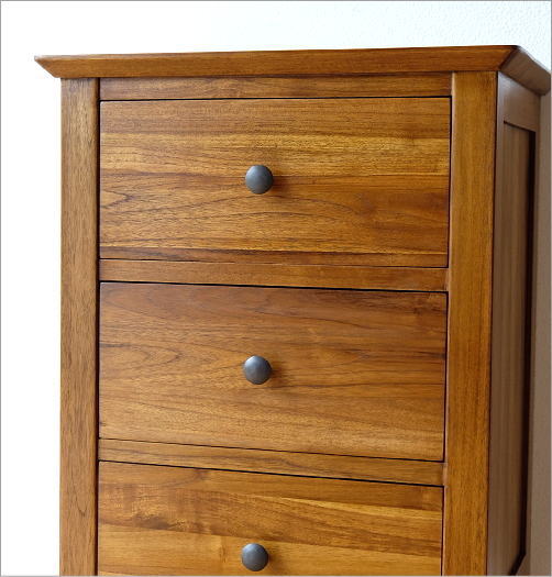 チーク無垢材 本棚 スリム 天然木 総無垢材 薄型 木製 シンプル チーク