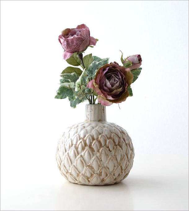 花瓶 陶器 アンティーク レトロ フラワーベース 花器 モダン おしゃれ かわいい セラミックベース BL 送料無料(一部地域除く) kan8582