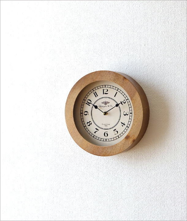木製壁掛け時計 北欧 シャビー レトロ インダストリアル カフェ ナチュラル 木製壁掛け時計 北欧 シャビー レトロ インダストリアル カフェ