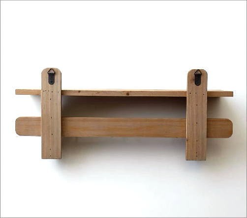 木製スツール ウォールフックシェルフセット