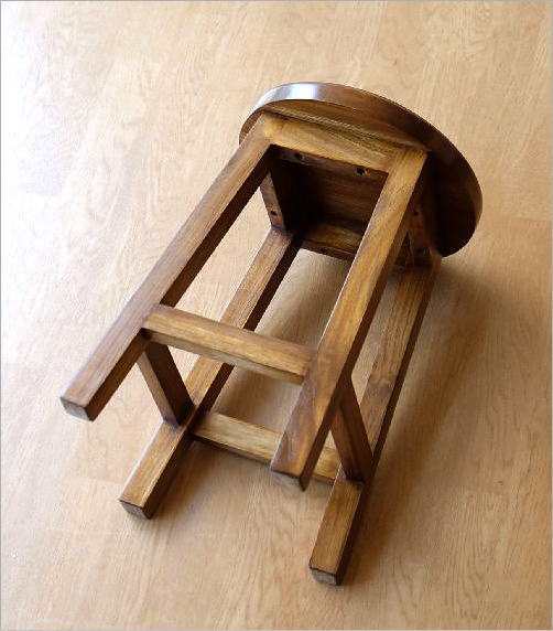 スツール 木製 椅子 丸椅子 おしゃれ キッチン 玄関 天然木 無垢材 ...