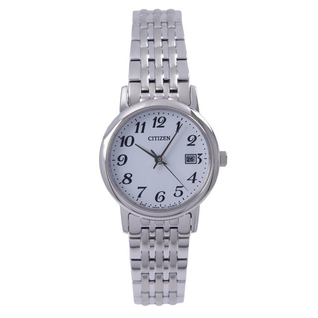 シチズン CITIZEN 腕時計 エコ・ドライブ ソーラー ホワイト文字盤 サファイアガラス 日本製 EW1580-50B レディース [国内正規品]の通販は 13,575円