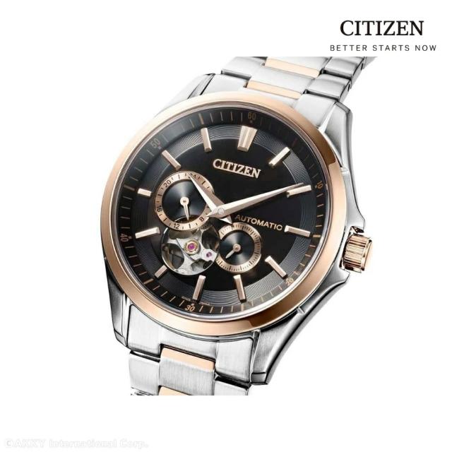 シチズン CITIZEN 腕時計 自動巻(手巻付き) サファイアガラス Cal.4197搭載 オープンハート シルバー/ピンクゴールド ステンレスバンド 日本製 NP1014-77E メンズ [国内正規品]_3