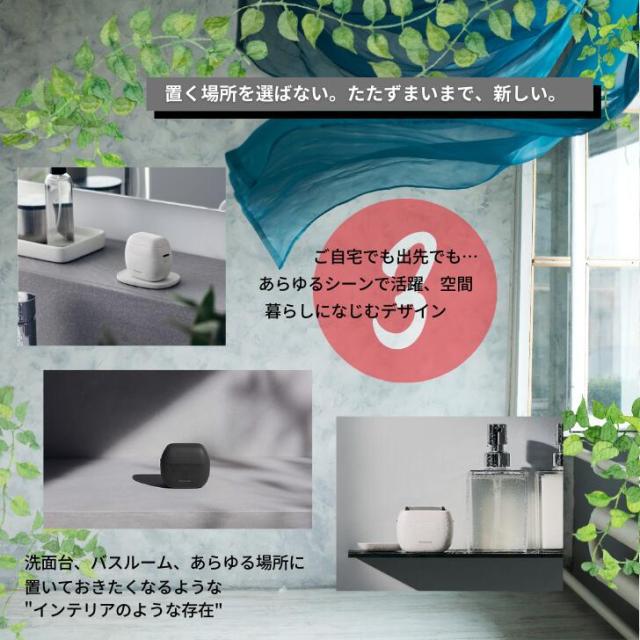 パナソニック Panasonic ラムダッシュパームイン 5枚刃 お風呂でも剃れる 国内・海外両用 日本製 ES-PV3A -K(マットブラック)