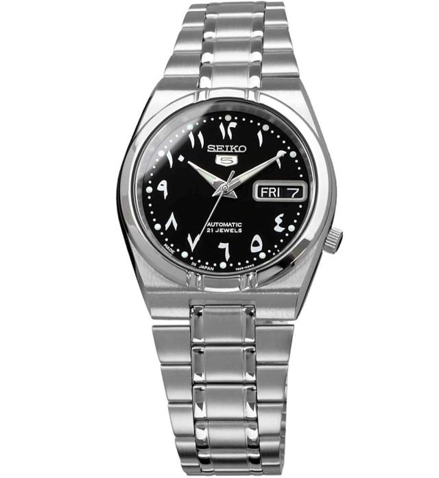 セイコー５ SEIKO 腕時計 ブラック 海外モデル インド数字 ボーイズサイズ SNK063J5 メンズ [逆輸入品]