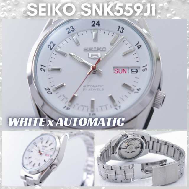 セイコー SEIKO 5 腕時計 機械式 自動巻き ホワイト文字盤 海外モデル SNK559J1 メンズ [逆輸入品]の通販はau PAY マーケット  - アッキーインターナショナル | au PAY マーケット－通販サイト