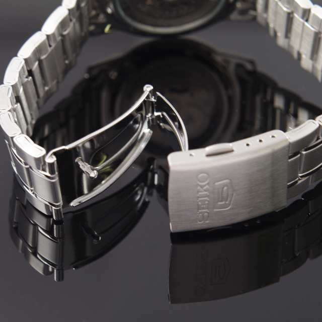 セイコー  5 腕時計 海外モデル 自動巻き ネイビー文字盤