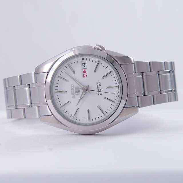 セイコー SEIKO 5 腕時計 海外モデル 自動巻き 日本製 ホワイト文字盤 SNKL41J1 メンズ [逆輸入品]｜au PAY マーケット