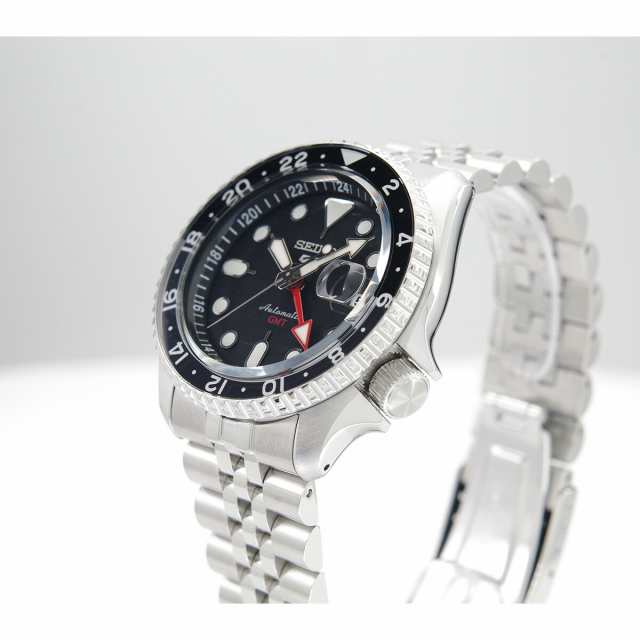 セイコー SEIKO 5 スポーツ 腕時計 自動巻(手巻付き)「SKX Sports Style」海外モデル GMT機能搭載 ブラック SSK001K1 メンズ [逆輸入品]の通販は