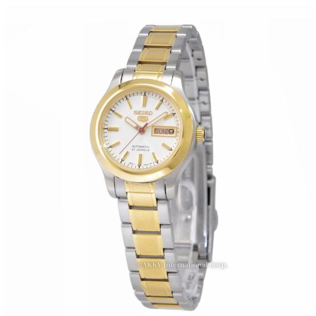 セイコー 5 SEIKO 腕時計 セイコーファイブ 自動巻(手巻付き) シルバーホワイト文字盤 SYMD90K1 レディース［逆輸入品］の通販は腕時計レディース