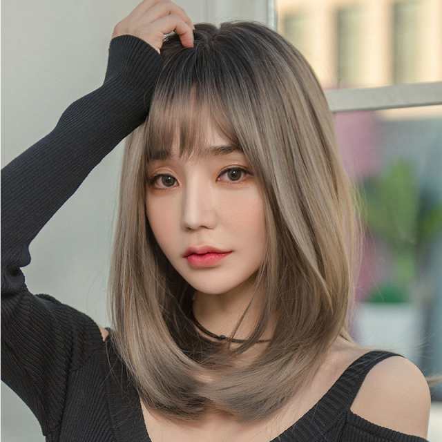 ウィッグ かつら ミディアム セミロング フルウィッグ ウィッグ ロング レディース wig ストレート 自然 医療用 小顔効果 耐熱 日常　コ｜au  PAY マーケット