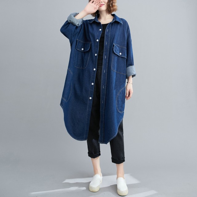 2way シャツワンピース レディース ロング丈 ワンピース デニムワンピース デニムシャツ アウター ウィンドブレーカー 春夏秋 大の通販はau Pay マーケット Jm Tokyo