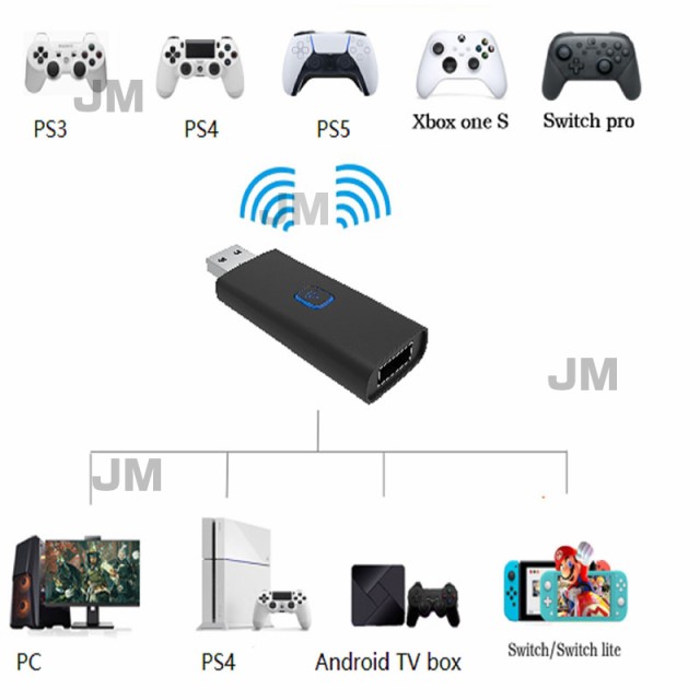 2022最新版 PC/P4/Steam/Switch用 変換アダプター コントローラー対応 PS5/P4/PS3/XboxOne/Switch Pro  Bluetooth/有線接続 自動接続機能 の通販はau PAY マーケット - JM-TOKYO | au PAY マーケット－通販サイト